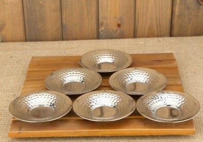 Copper Hammered Tea Plate - 6 Pieces