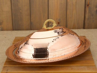 Bakır Kayık Sahan - 30 cm - 2