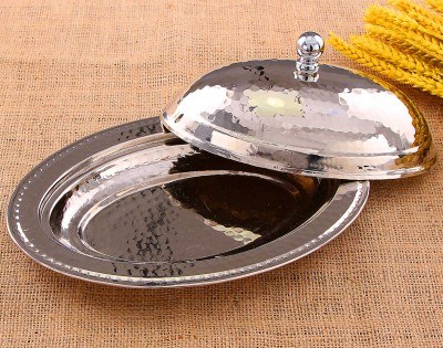 Copper Round Hammered Plate - 30 cm - 1