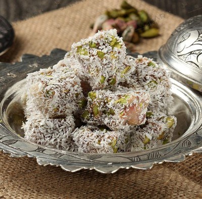 Turkish Delight with Pistachio and Coconut