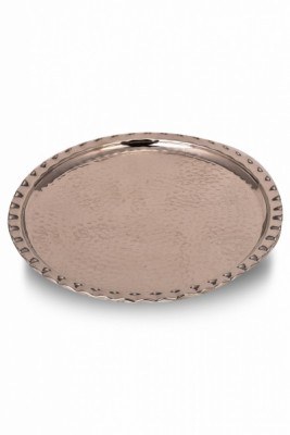Yuvarlak Sunum Tepsi 34 Cm El Dövme N.